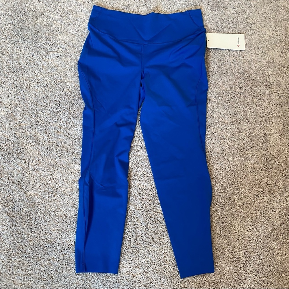 Lululemon Base Pace High Rise Vibrant Blue Leggings Size 14 New